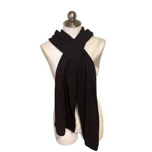 Brown Ribbed Knit Scarf Soft & Warm Acrylic Blend Winter Accessory Unisex 11p